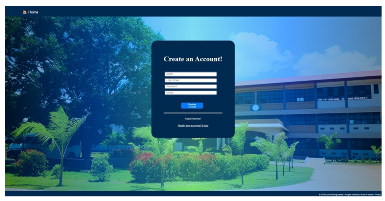Exam Hall Booking System