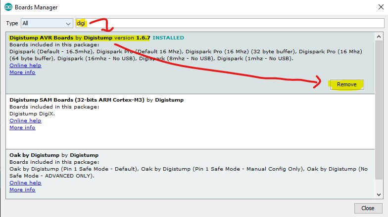 install digistump avr boards