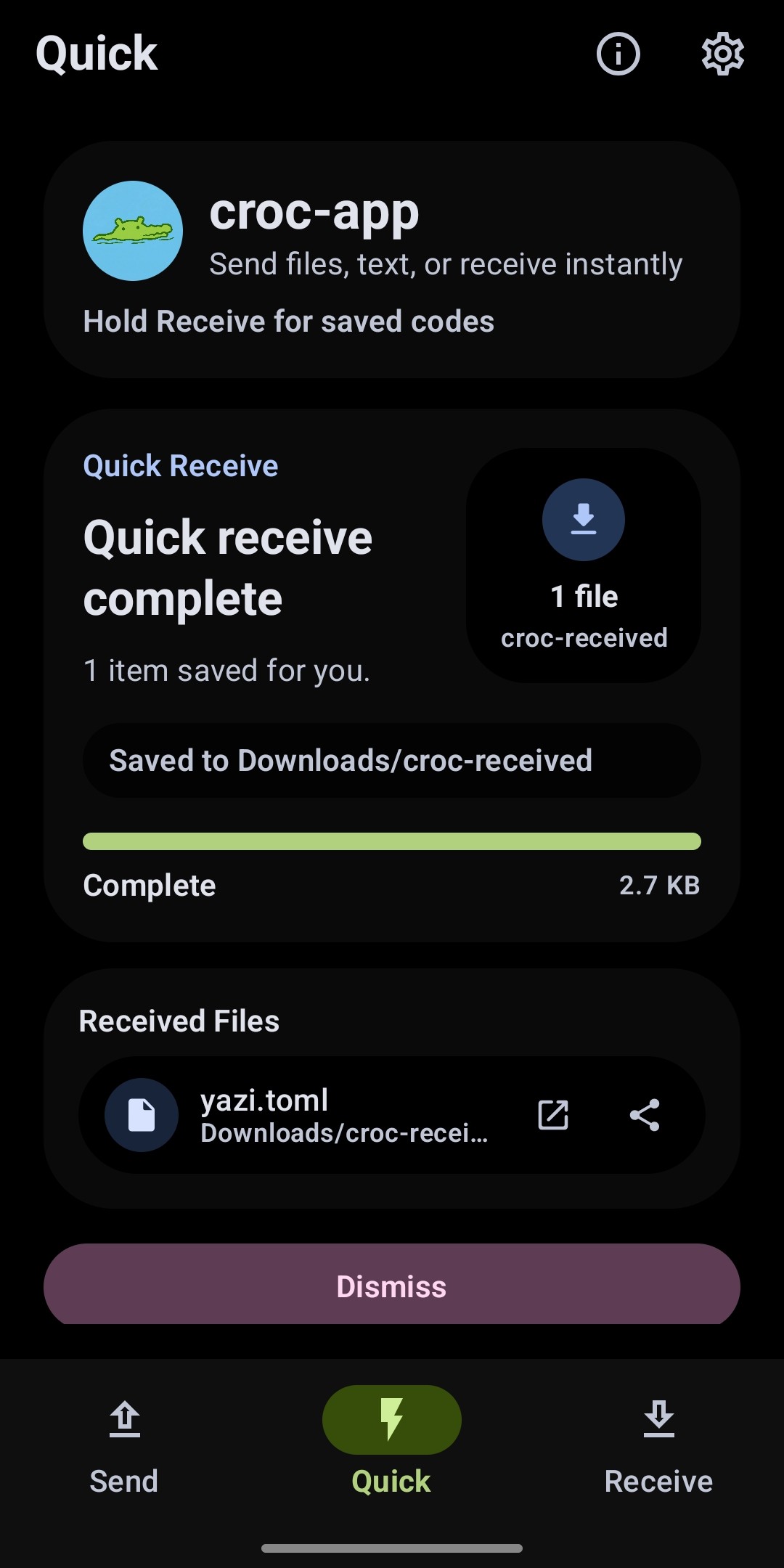 Screenshot 1 of Croc — opens full size