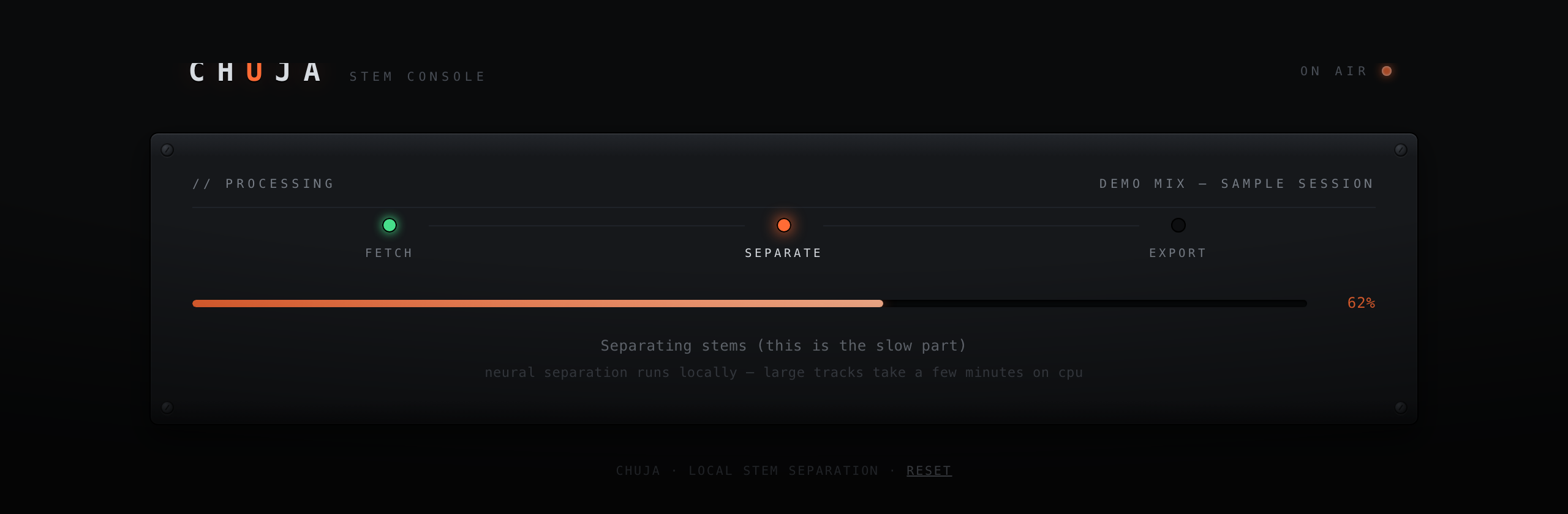 chuja separation progress