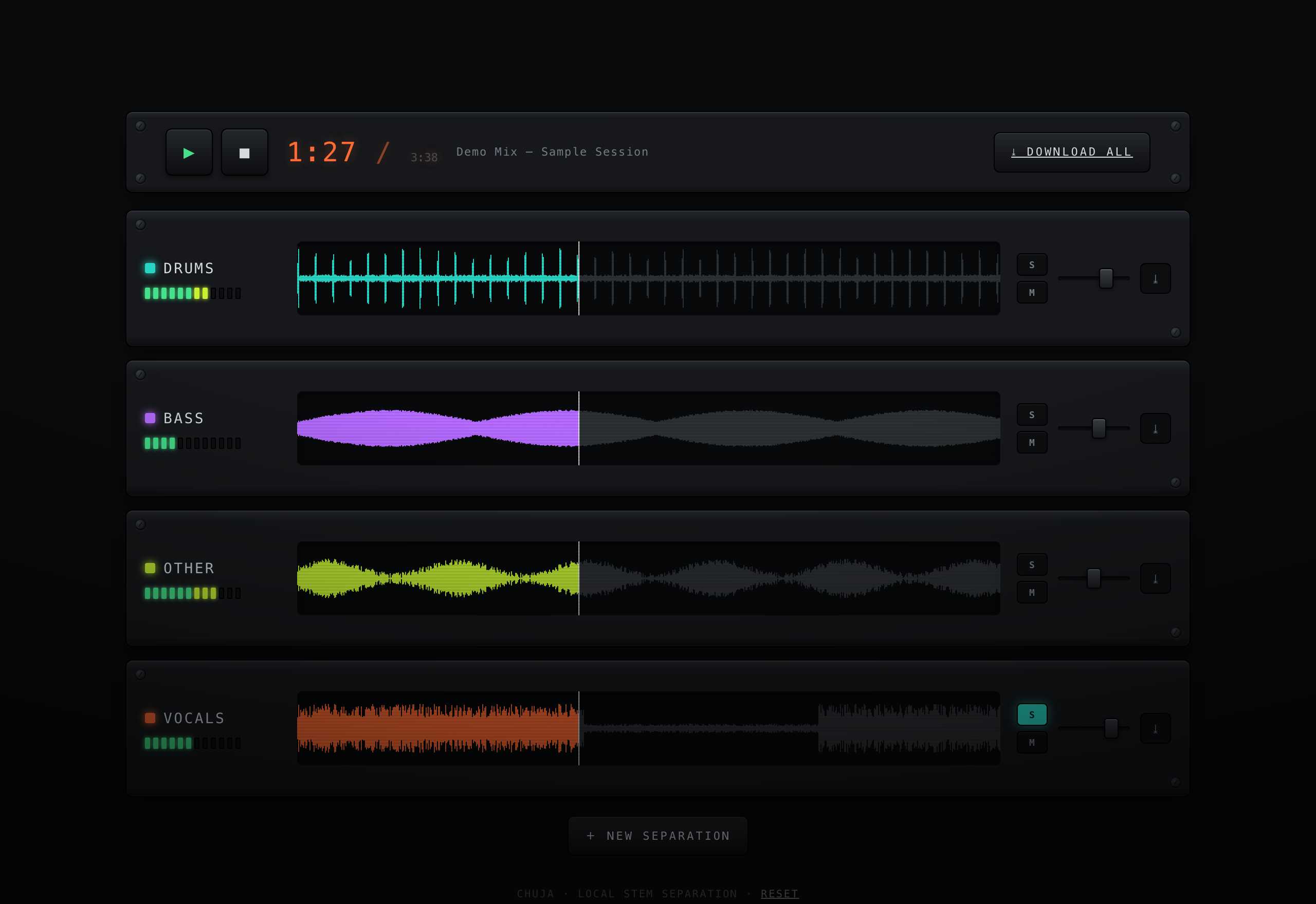 chuja mixing console