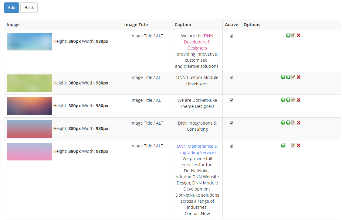 Image Slide Module DNN Store > Home > Product Details > Image Slider / Carousel with ...
