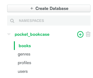 Image showing the database collections