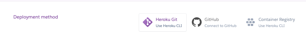 Image showing the Heroku deployment methods