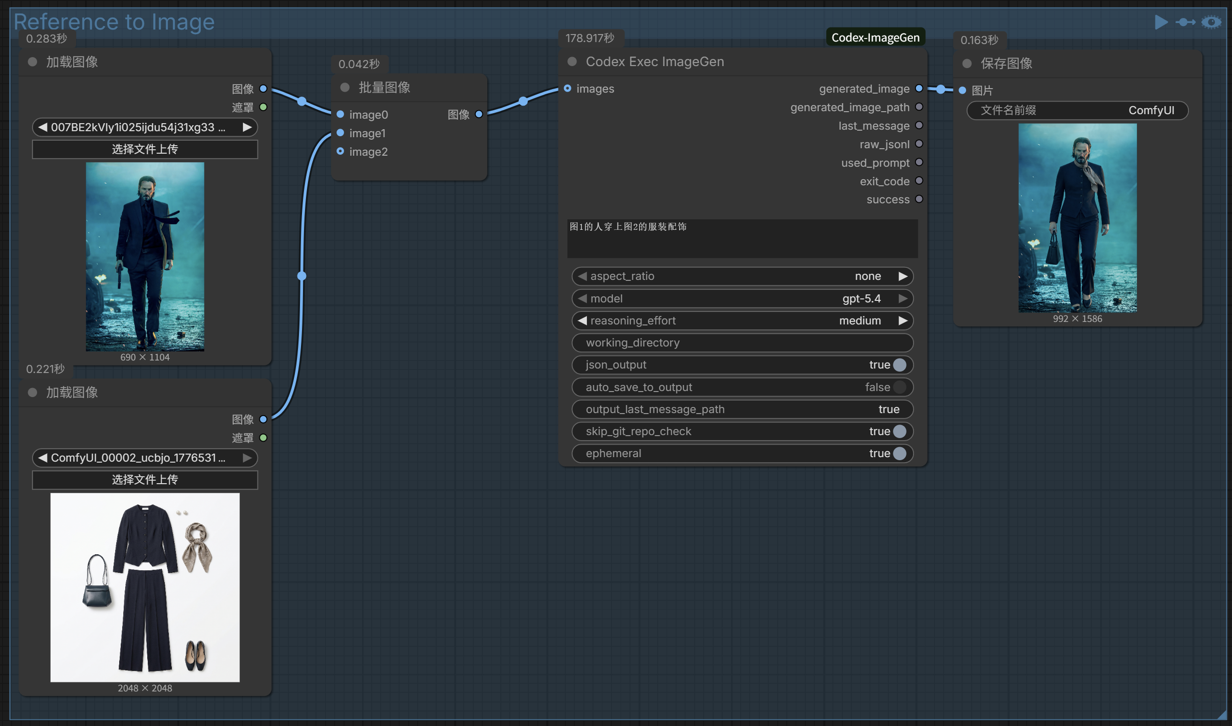 Reference to Image workflow demo