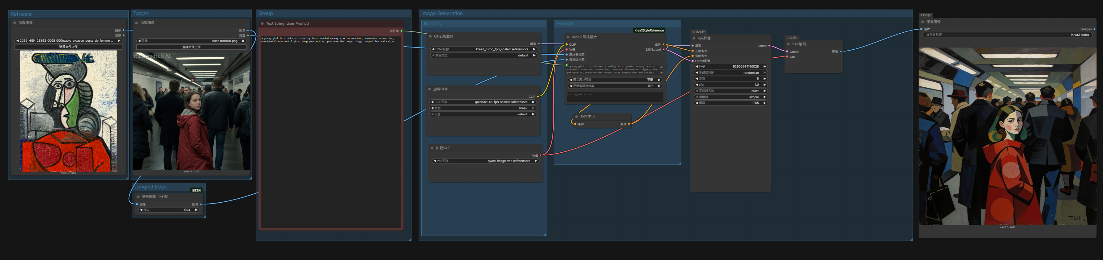 Krea2 style fusion workflow