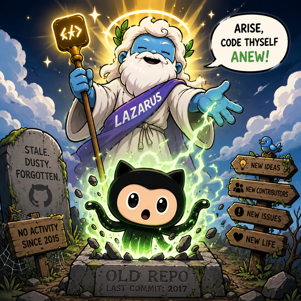 Lazarus — resurrecting a dead repo