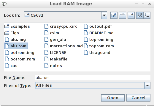 load ROM file