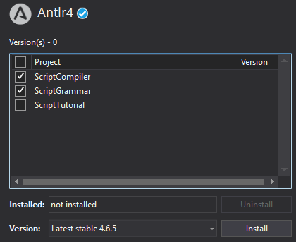 Install Antlr