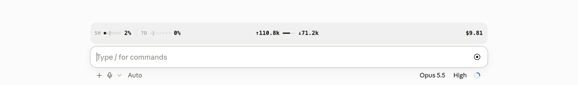 usage-band in the Claude Code desktop app