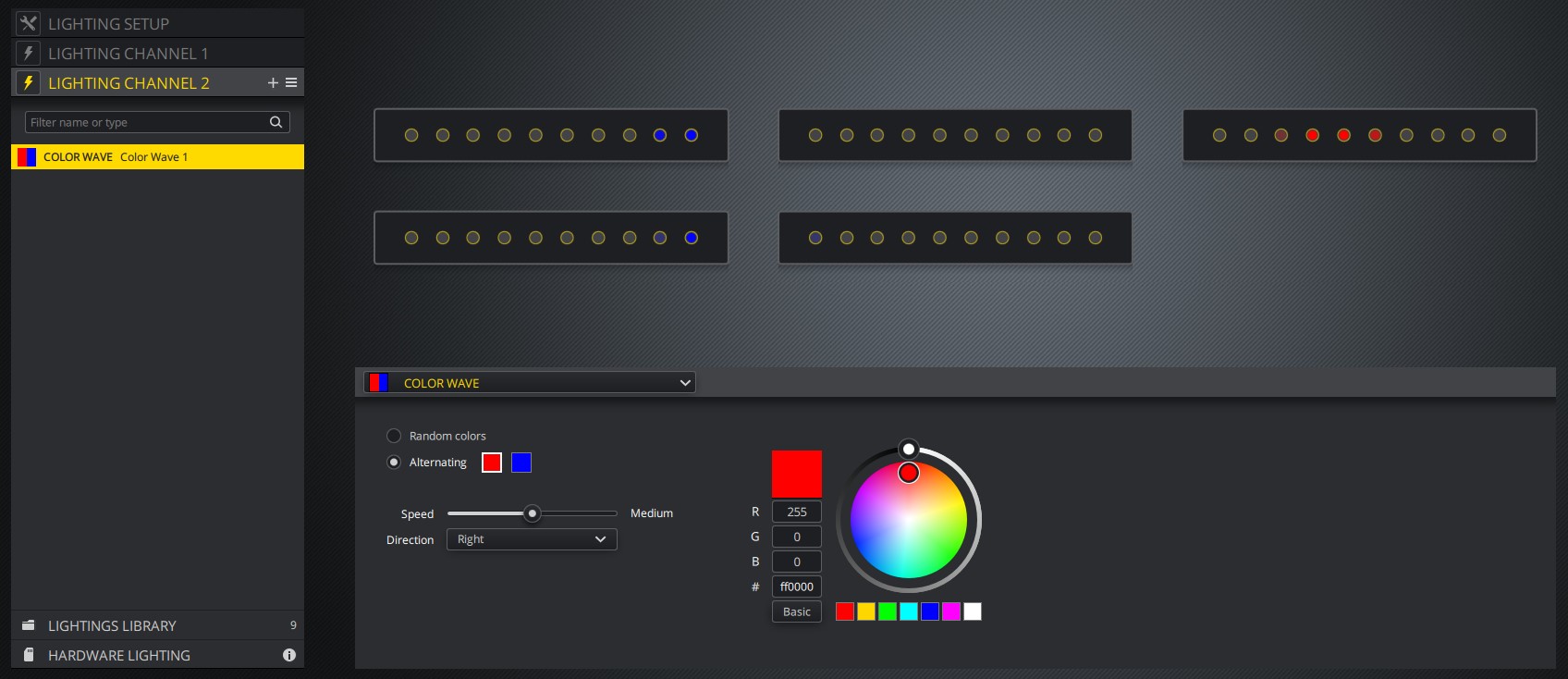 iCUE RGB Strip example