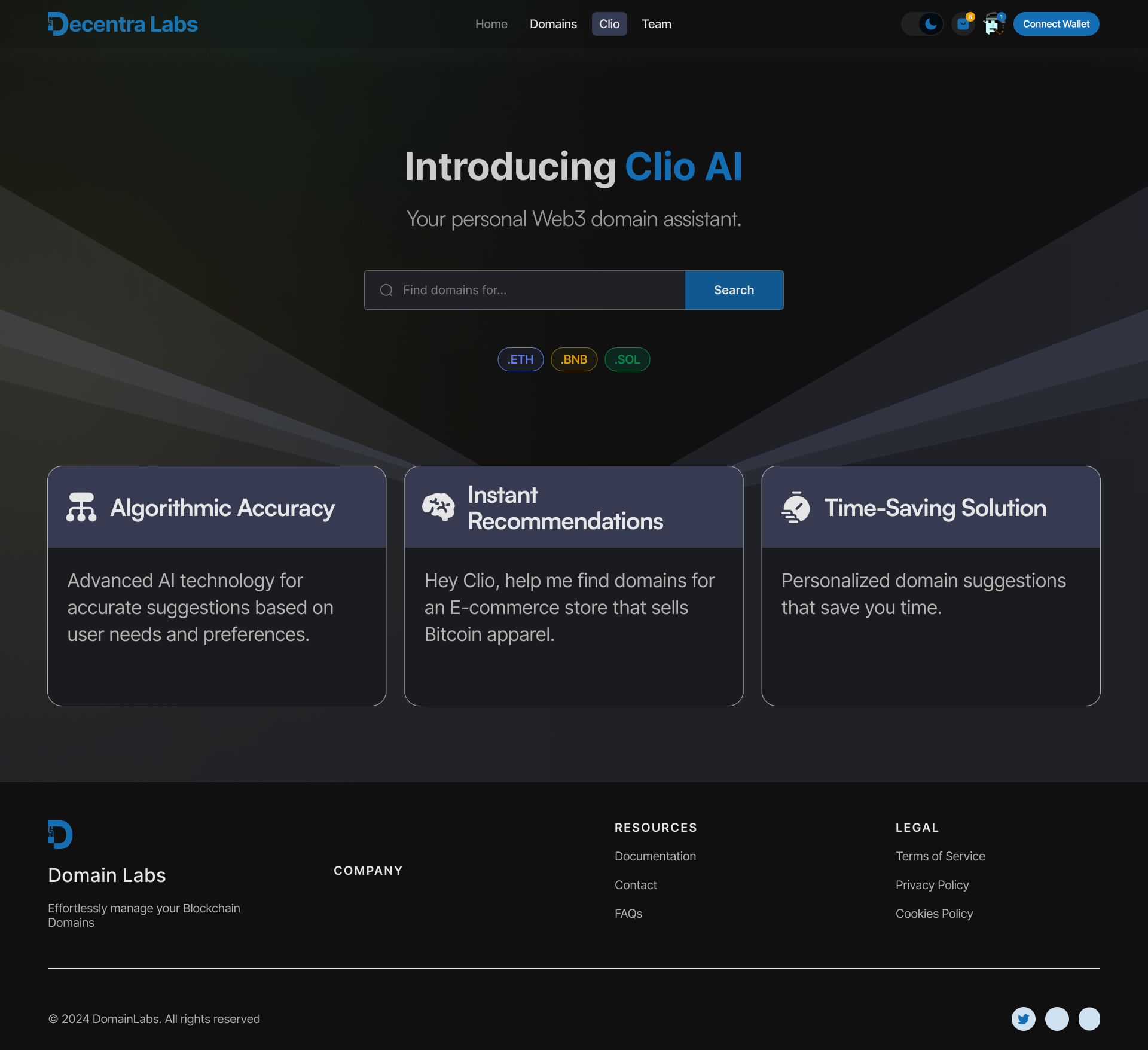Domain Labs Clio recommendation engine design