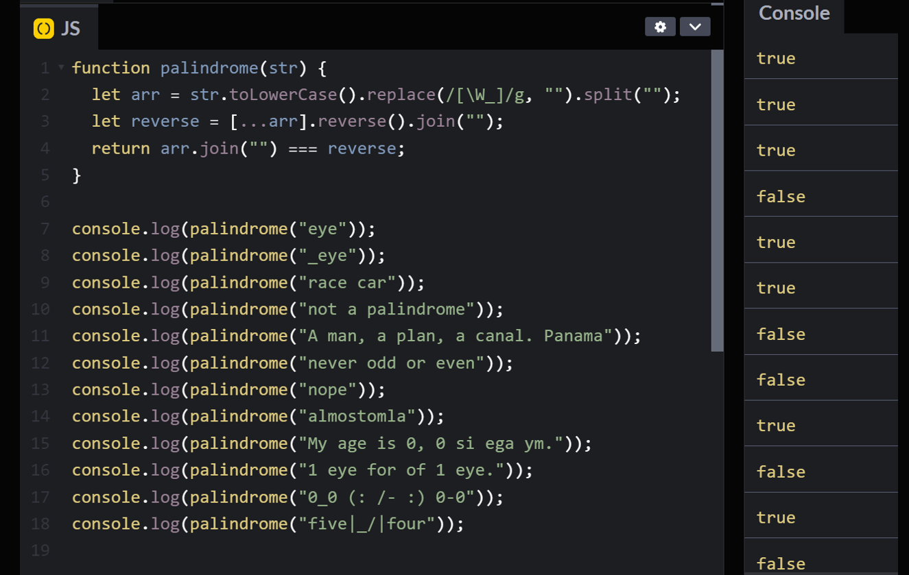 Palindrome Checker project preview