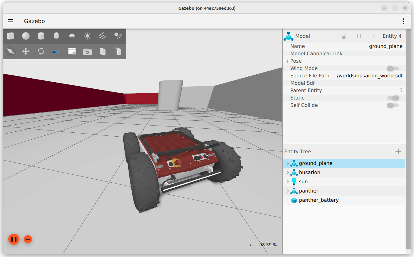 ROS 2 panther in gazebo