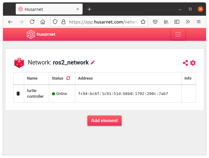 IPv6 address of the first device