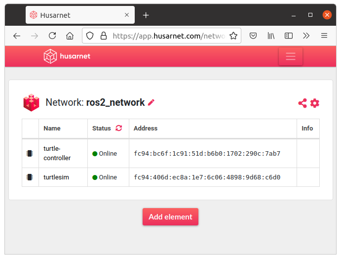 IPv6 address of the second device