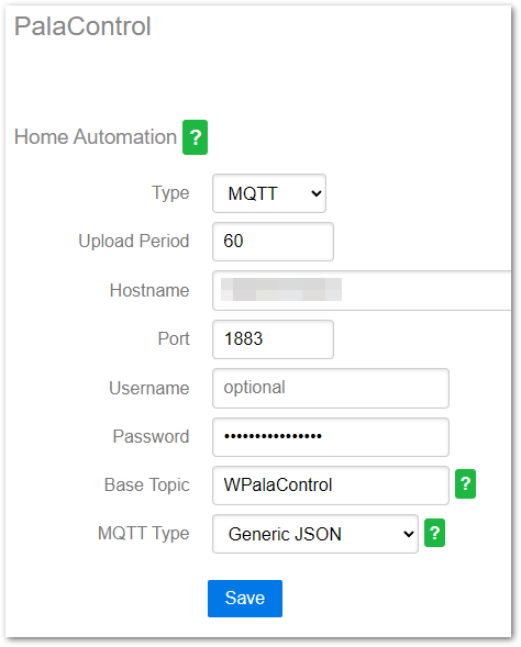 configMQTT screenshot