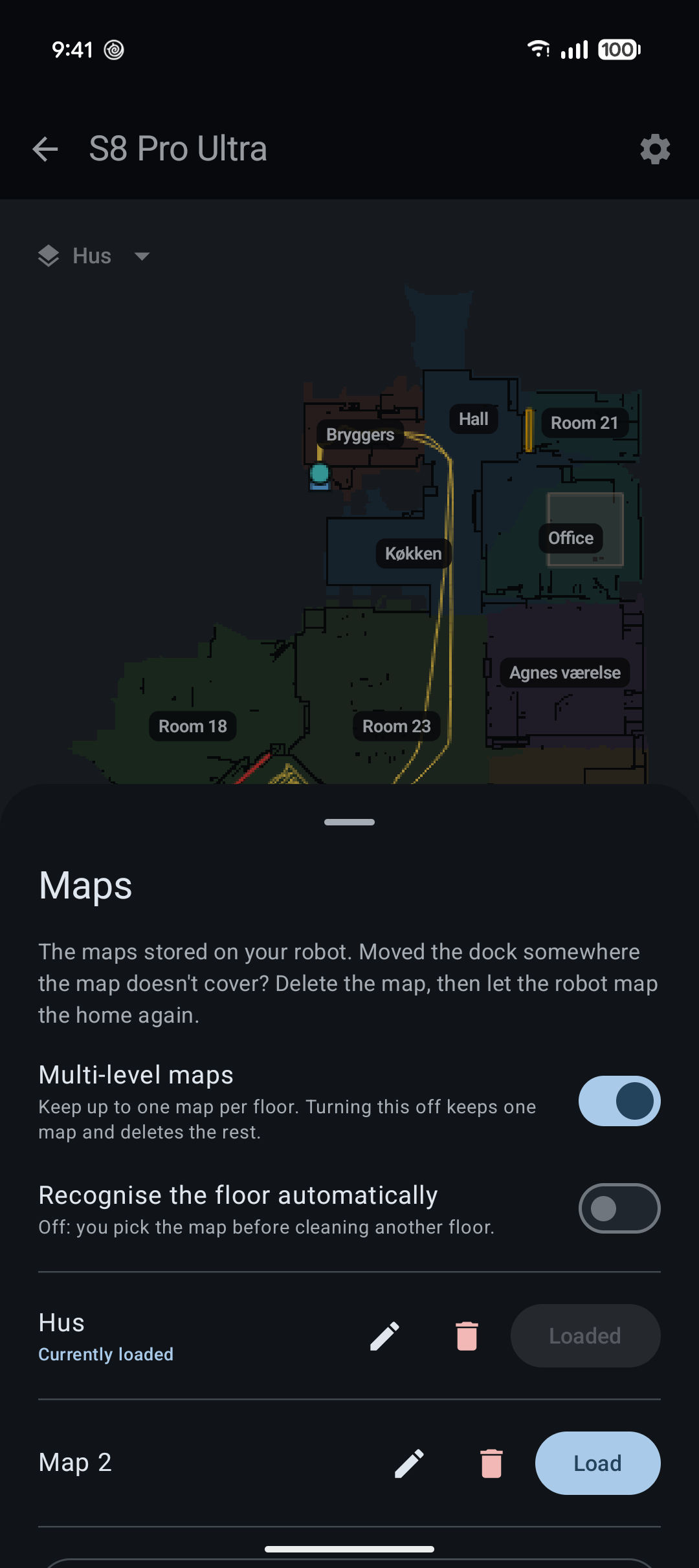 Map management and multi-level maps