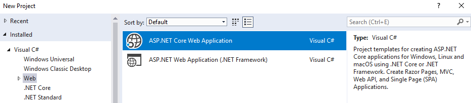 ASP.NET Core Web Application