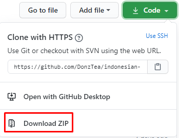 tutorial download zip