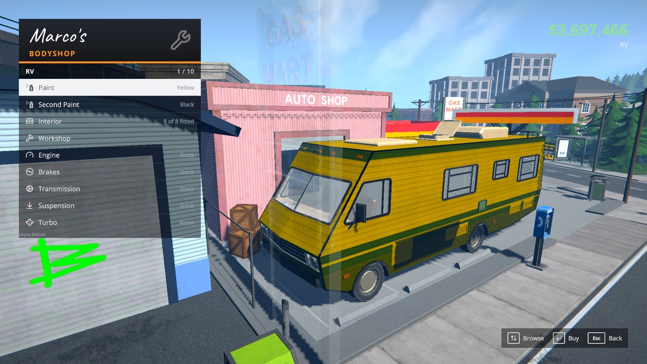 The RV on Marco's lot