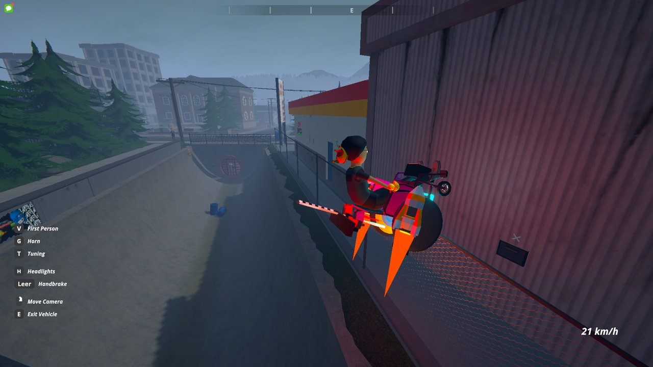 Rolling up the skatepark bowl