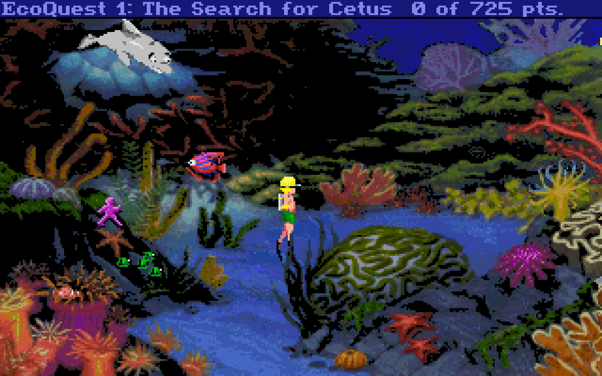 Example gif showing how palette issues in the CD version diminish the beautiful backgrounds.