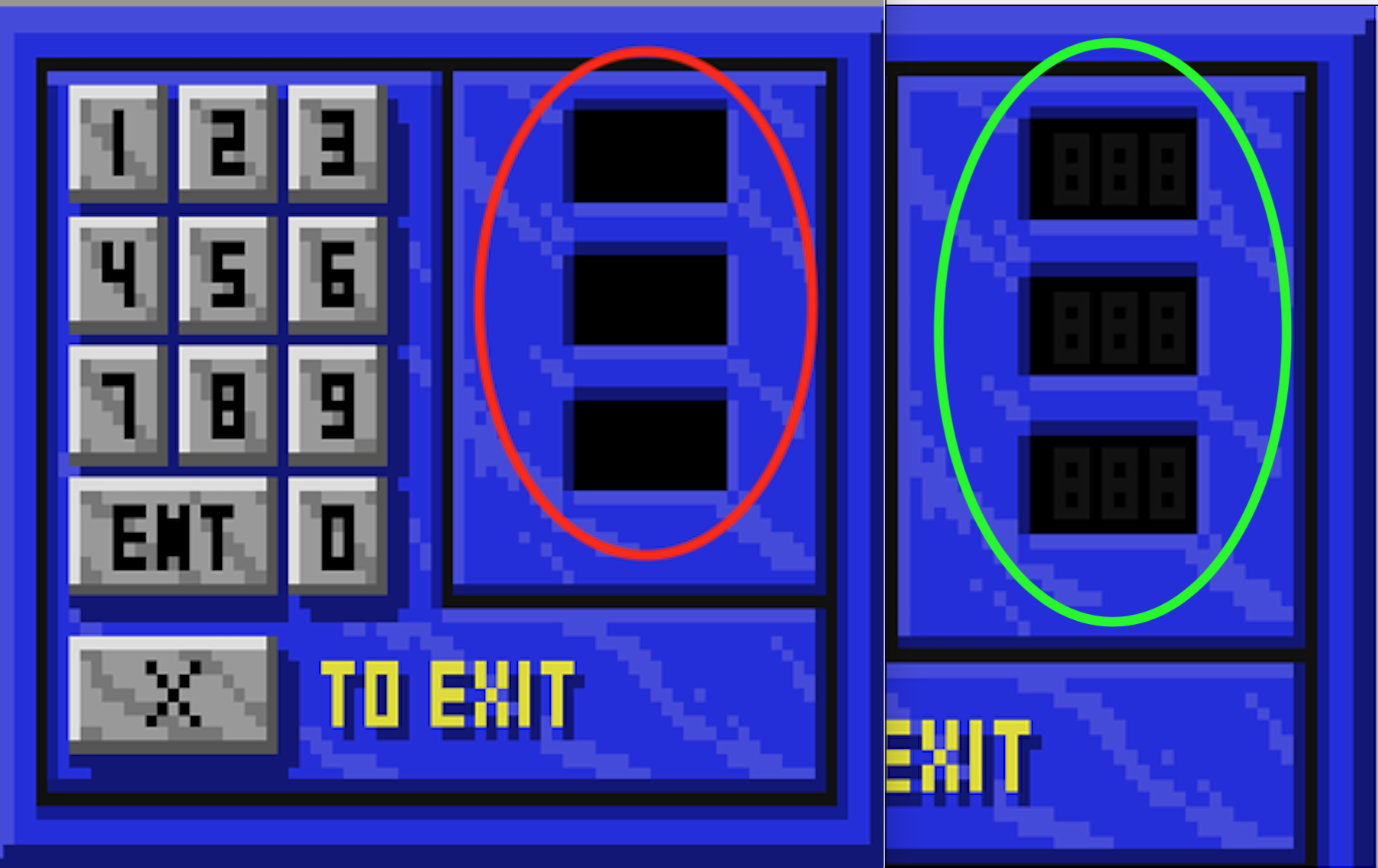 Shows changes to view 502, the laser hallway keypad.