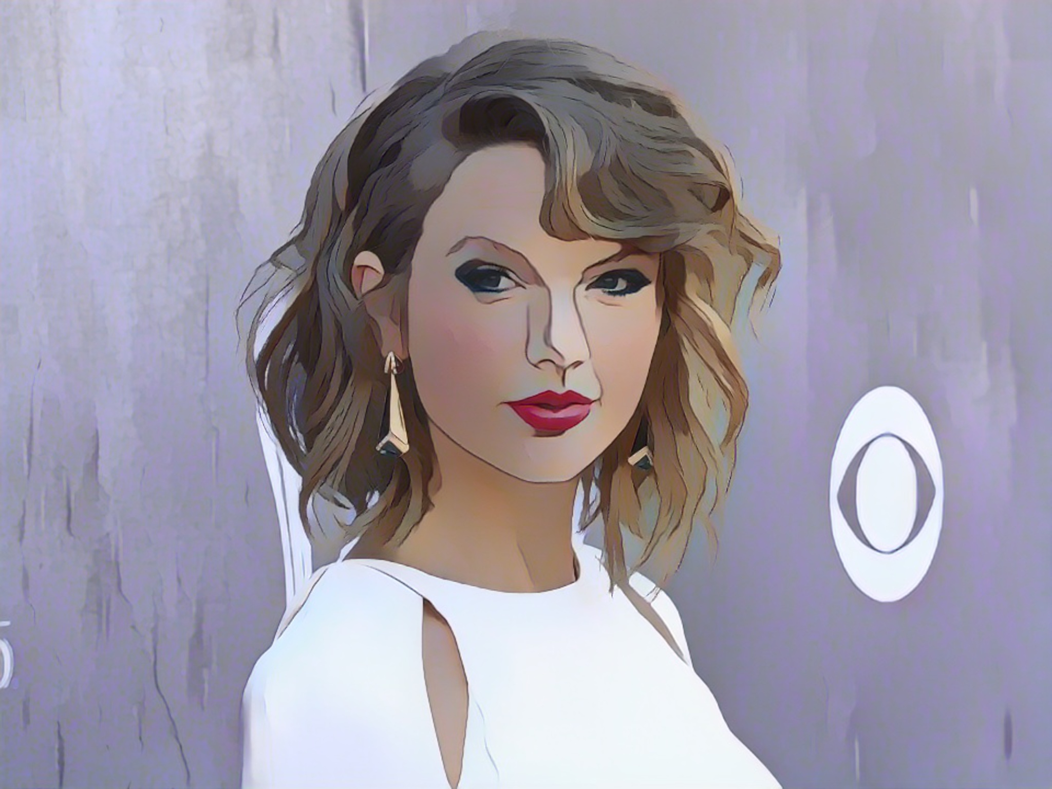 Taylor Swift's face cartoonized