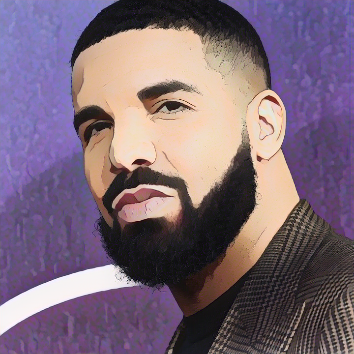 drake's face cartoonized