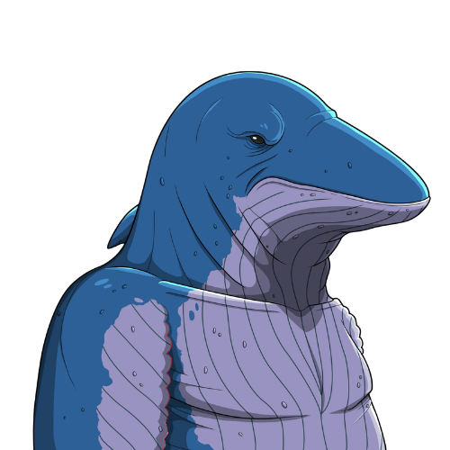 Dork v1 blue mascot