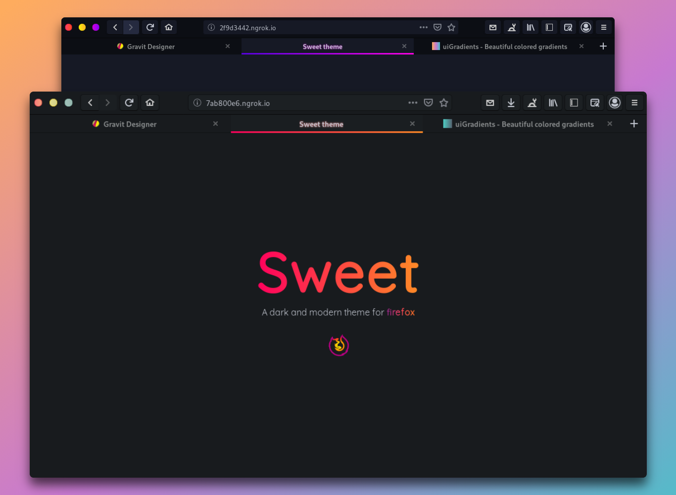 Screenshot of the theme