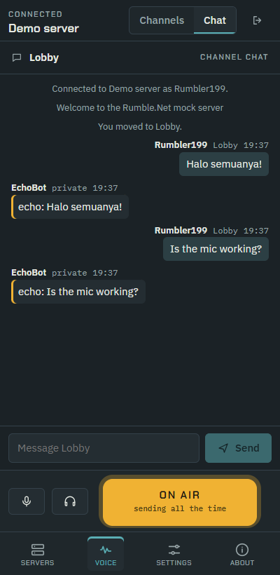 Mobile chat
