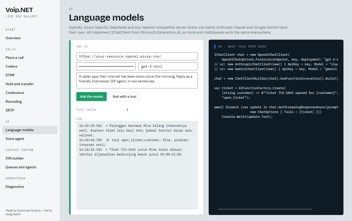 Gallery: language models