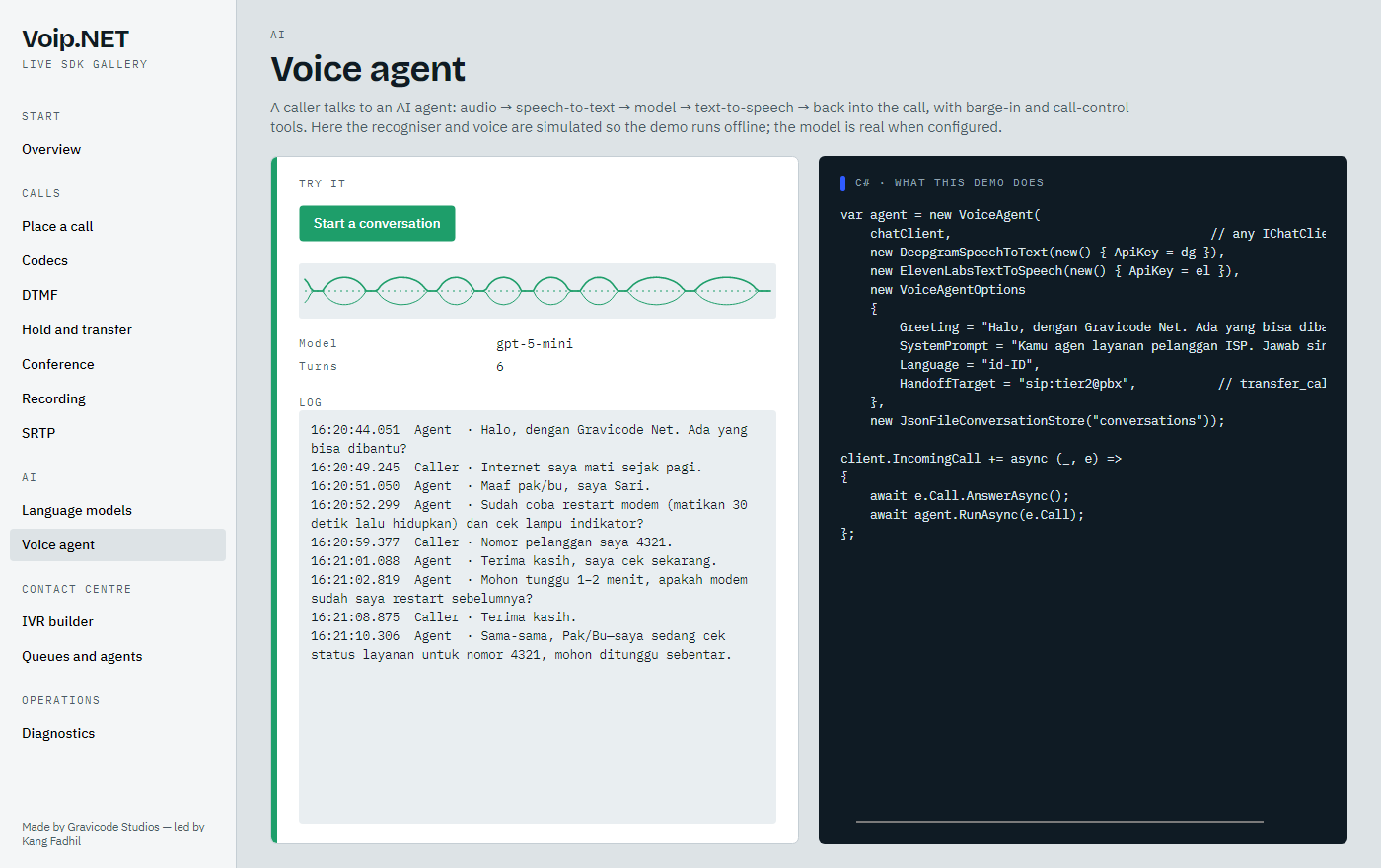 Gallery: voice agent