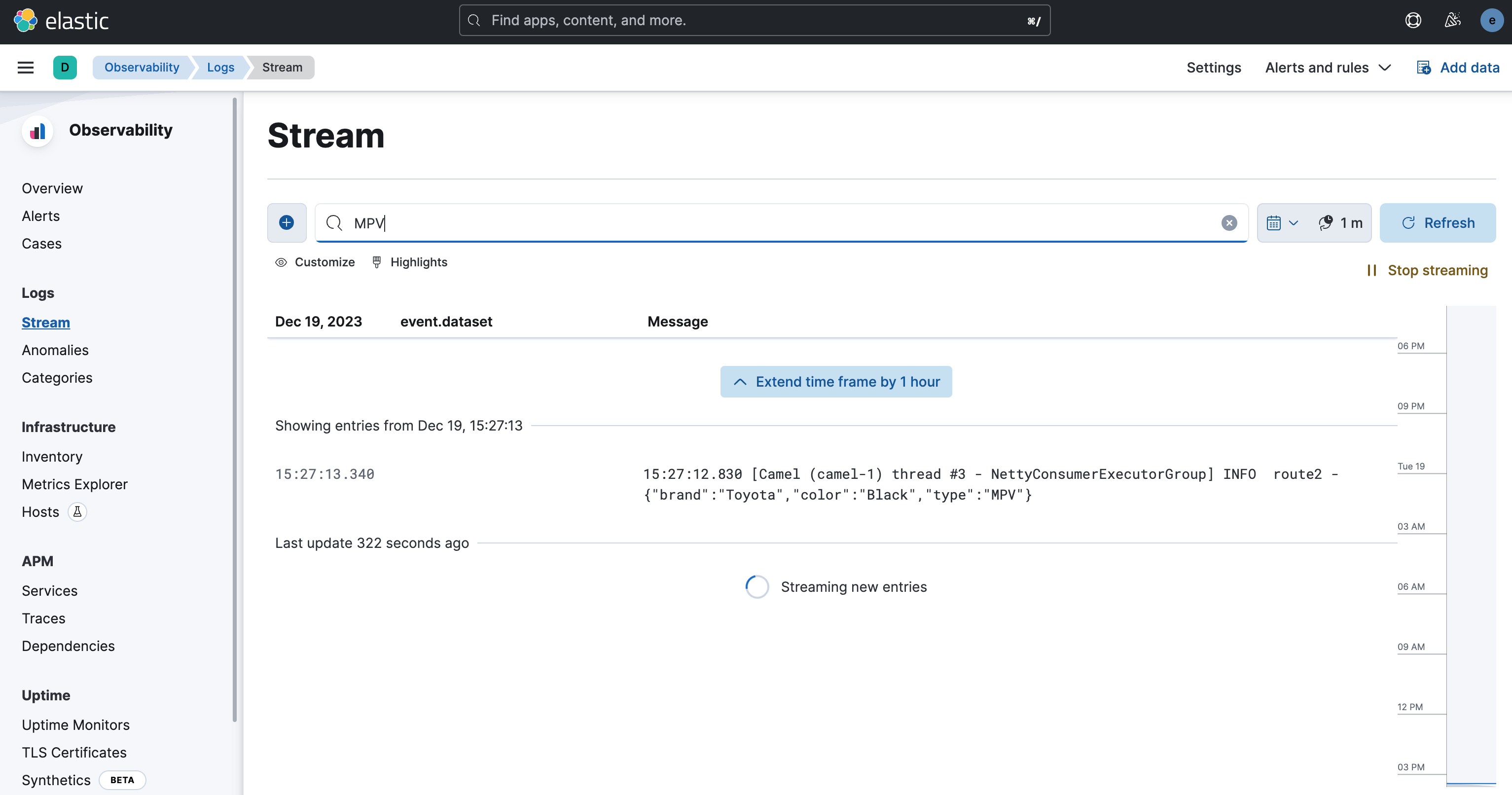 kibana search by expression