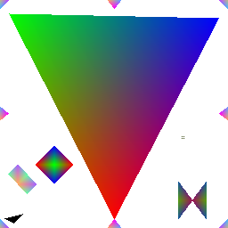 Output image obtained as the result of execution of rgb_triangle_test.txt commands