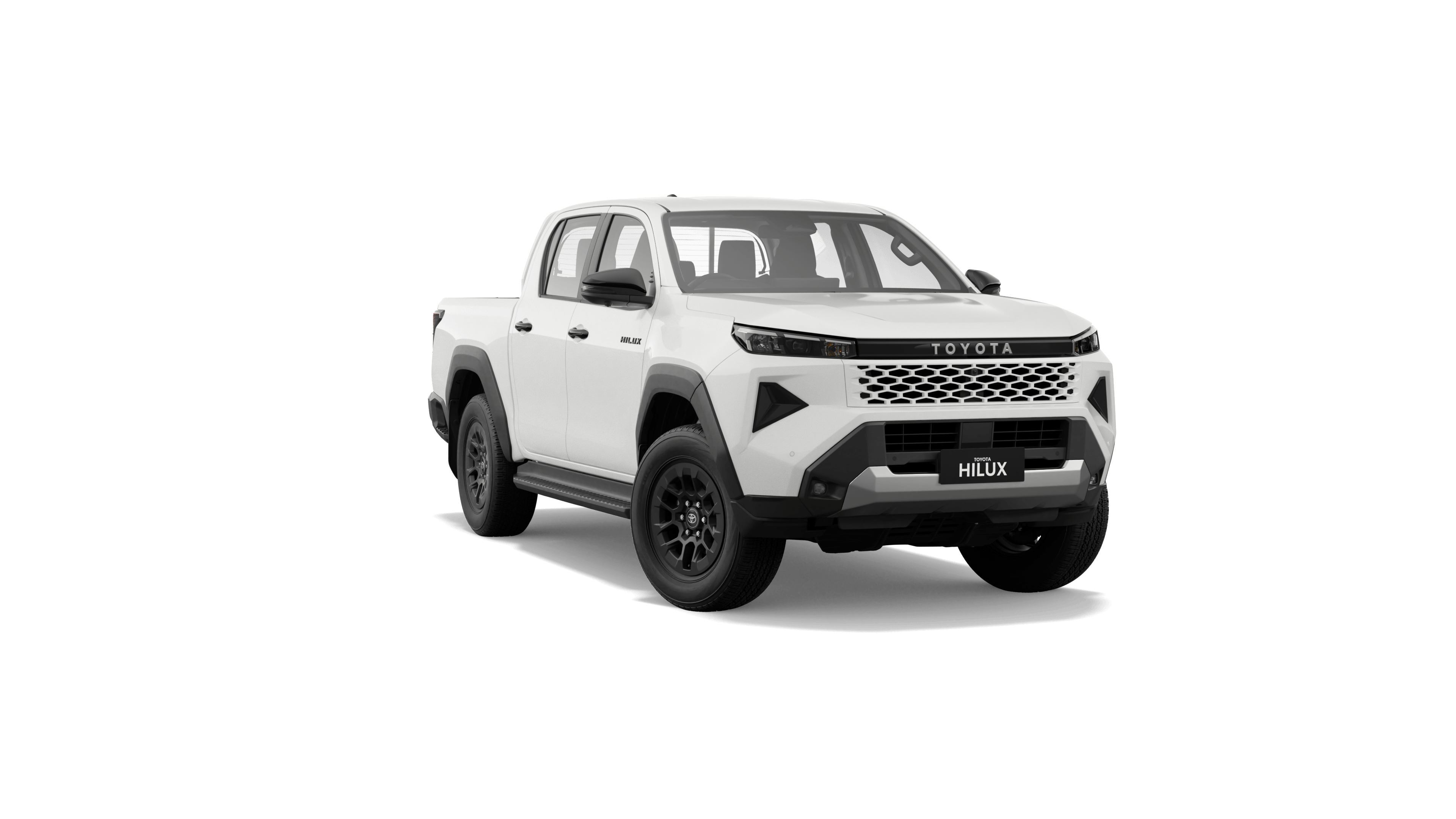 White Toyota HiLux double cab utility vehicle