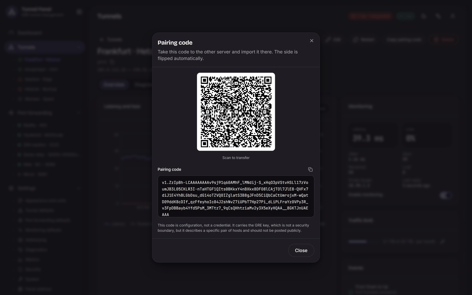 Pairing code