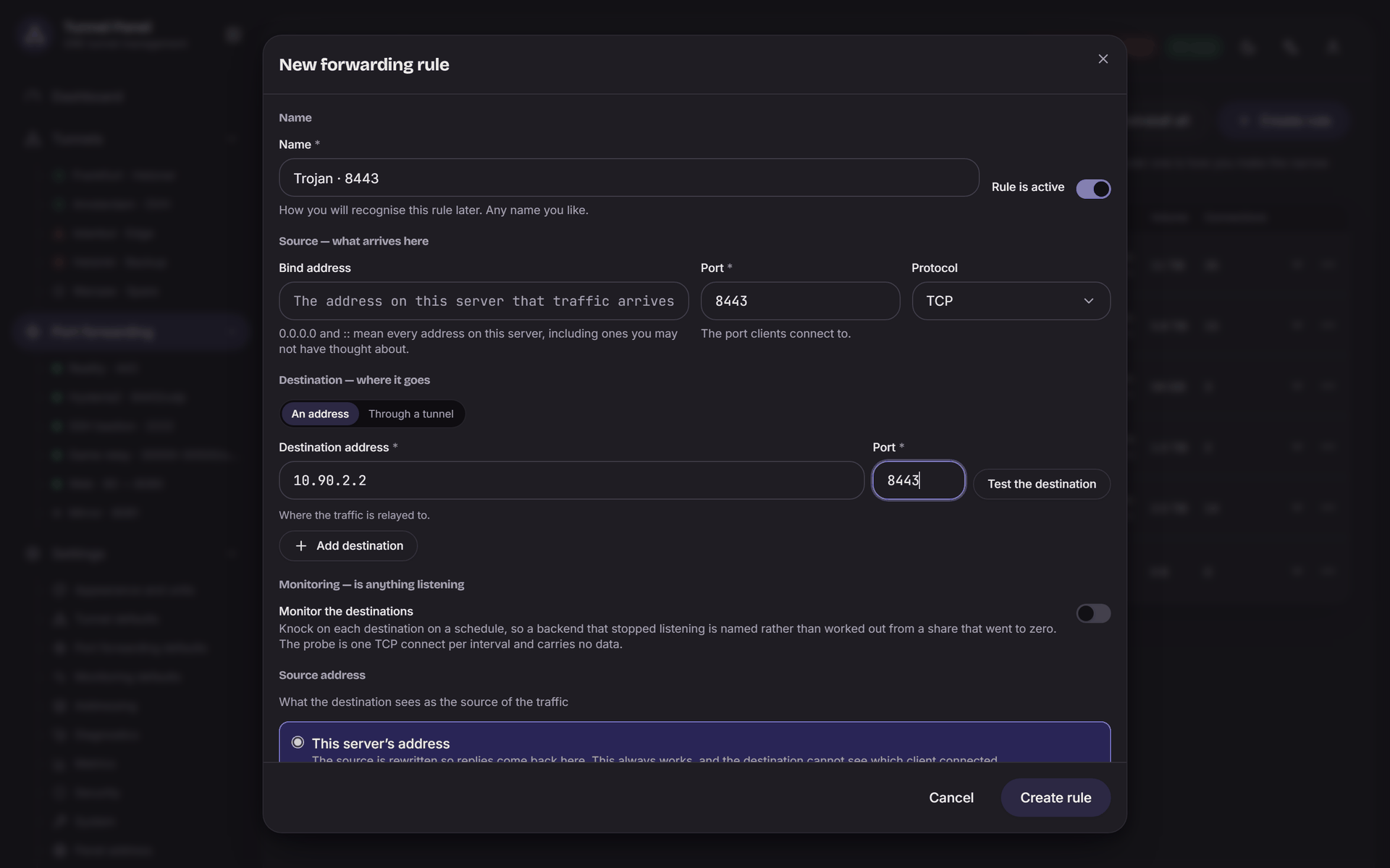 The new rule form