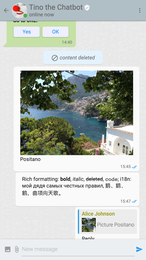 Mobile web: chat