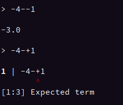 Example expression errors