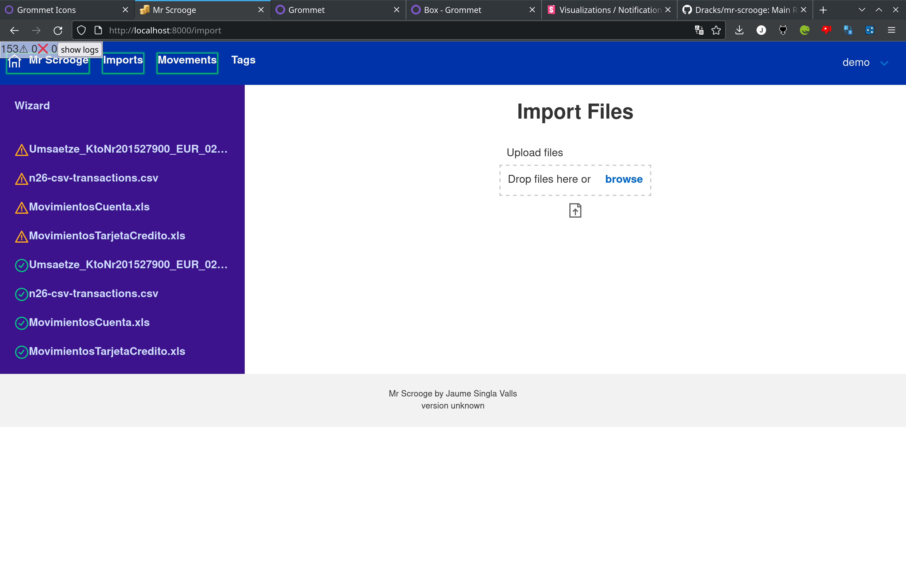 Import in desktop