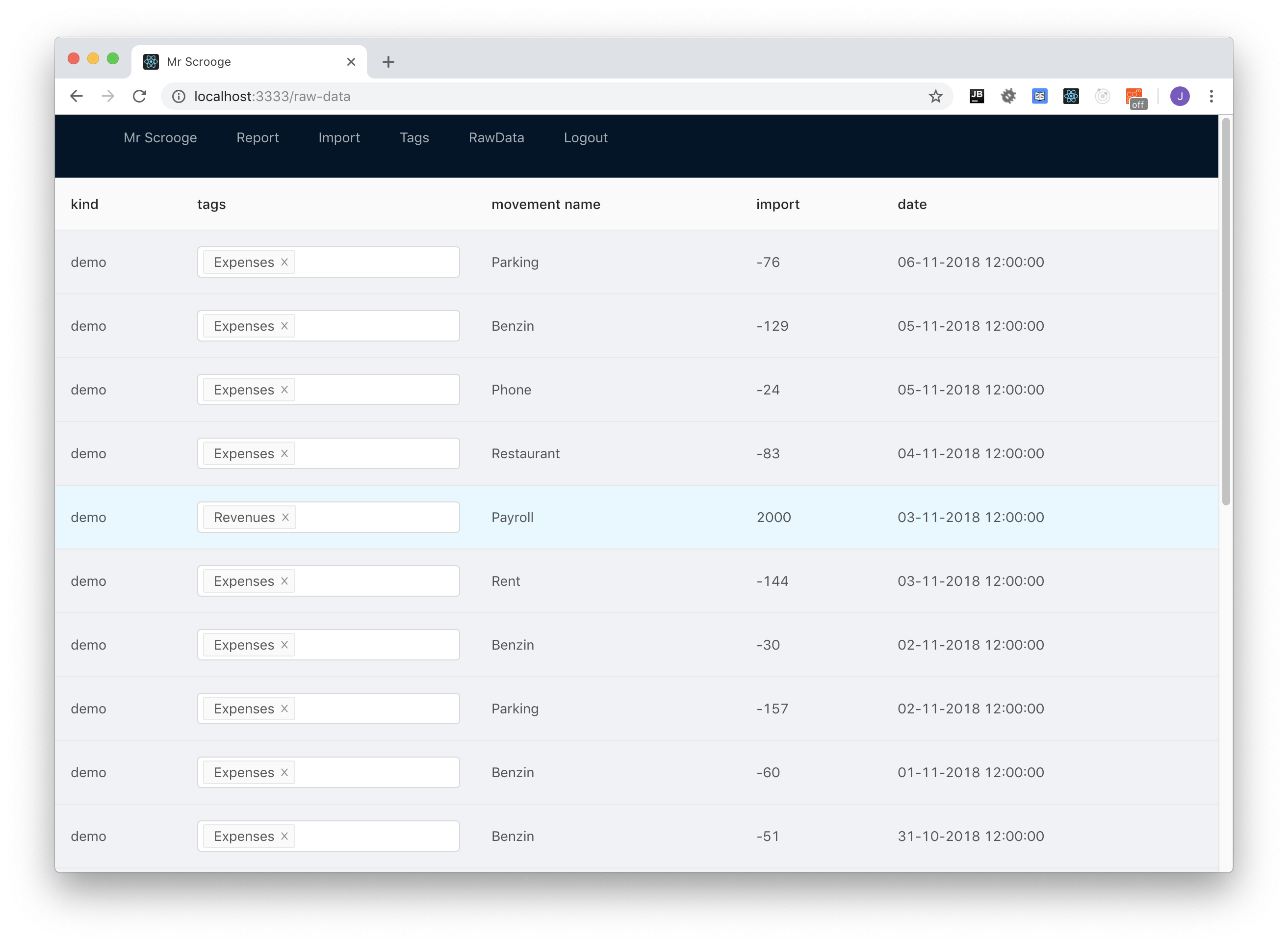 Data in desktop