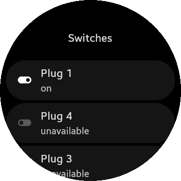 Screenshot of switches page