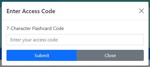 Access Code Modal Image