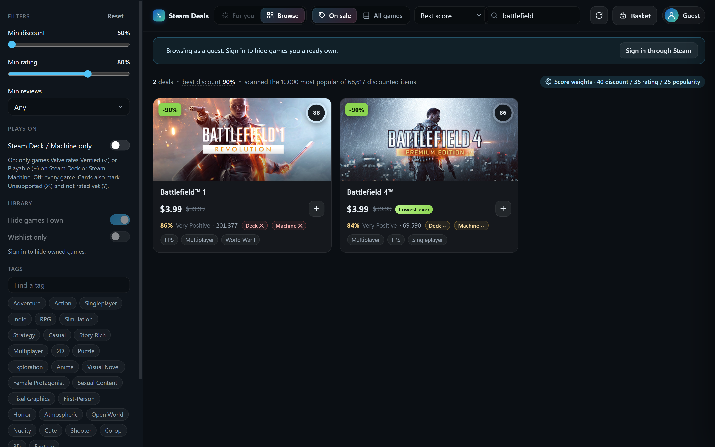 Every card shows both ratings: Verified, Playable, Unsupported