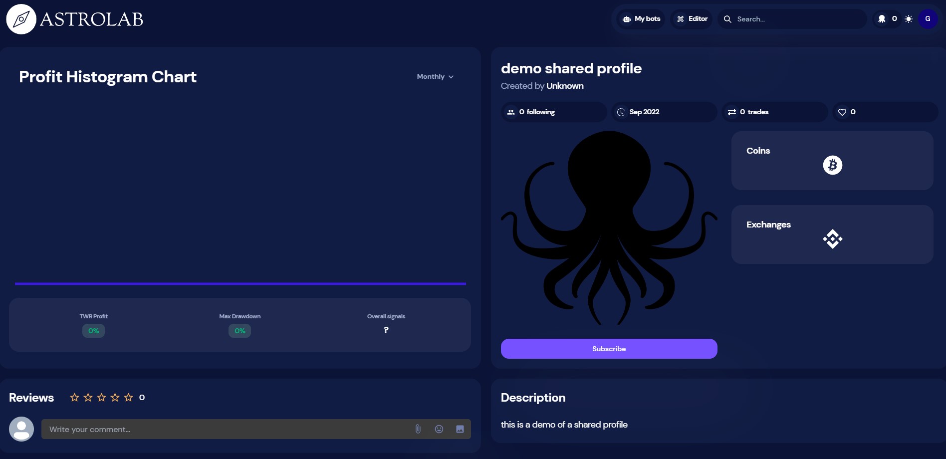 Profile-sharing-octobot-cloud-subscribe