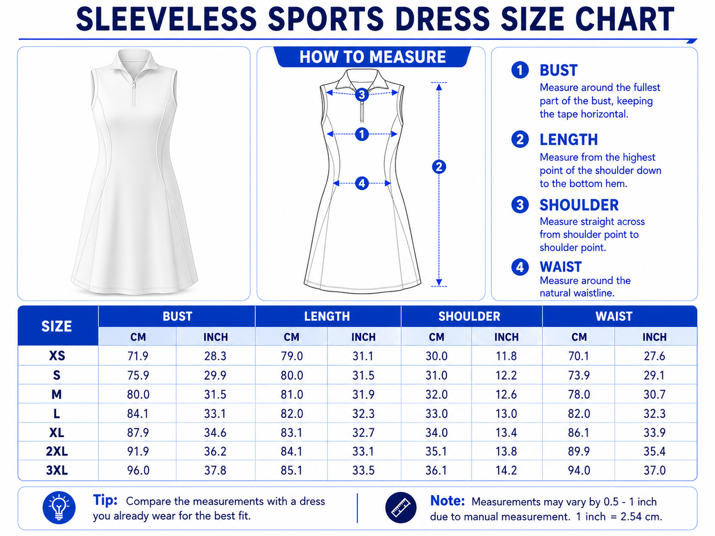 Dallas Cowboys size chart