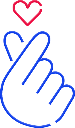 Neon Sign - Finger Heart